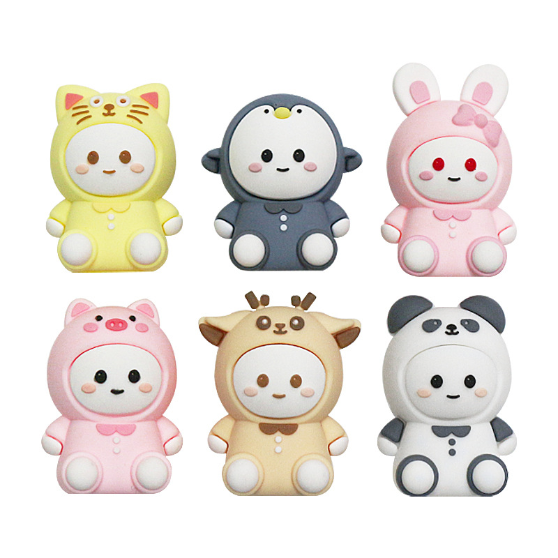 Lindo animal mini sacapuntas dibujos animados conejo sacapuntas escuela primaria sacapuntas portátiles de un solo orificio al por mayor