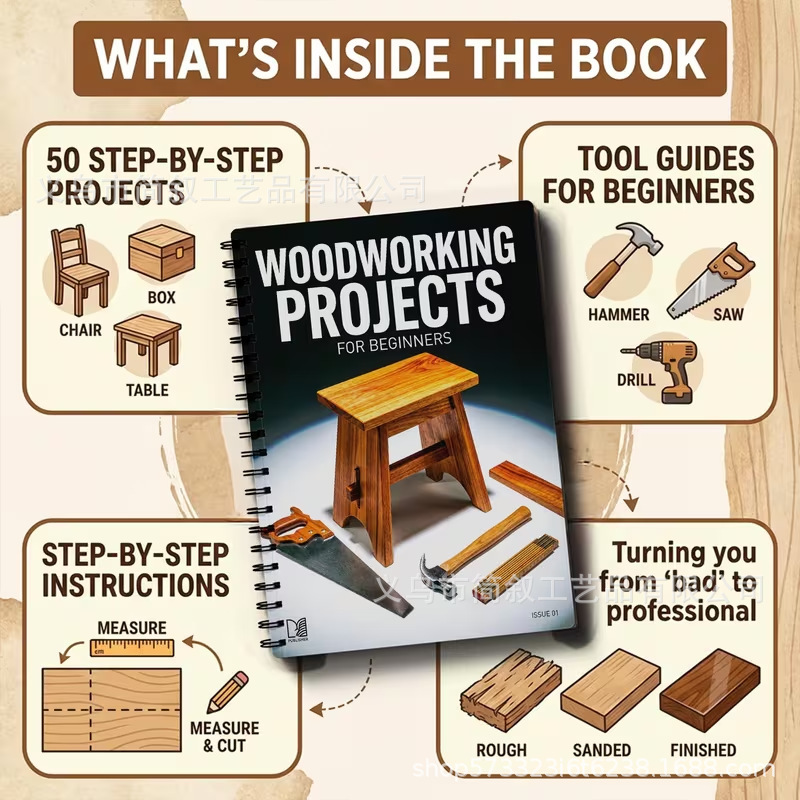 Cross-Border New Model: Temu's New Woodworking Project Plan Suitable for Beginners, Providing Step-By-Step Instructions Cross-Border New Model: Temu's New Woodworking Project Plan Suitable for Beginners, Providing Step-By-Step Instructions