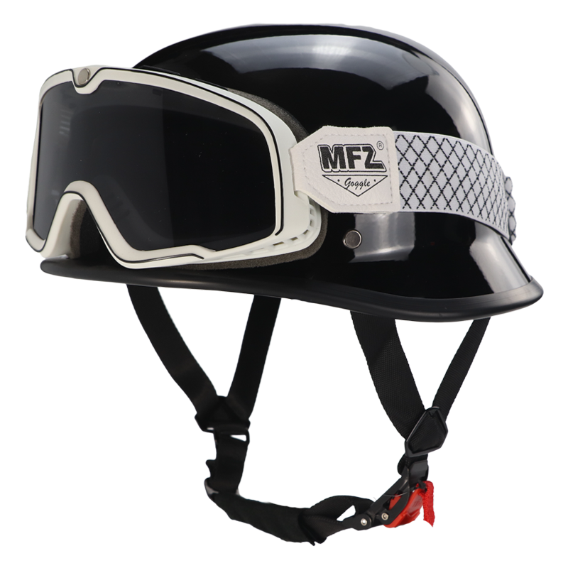 New GB 3C Plus Size Retro Motorcycle Helmet Scoop Helmet German Steel Helmet Private Helmet Motorcycle Cruise Half Helmet