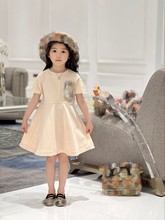 童装现货春夏新款战马丝棉连衣裙高品质童装女童圆领短袖公主裙