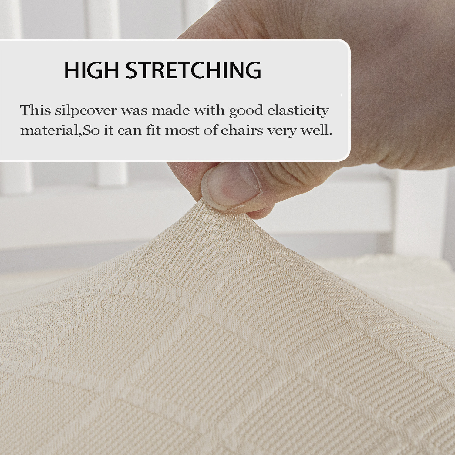 Cubierta plegable impermeable transfronteriza para el hogar del hotel sin respaldo funda de cojín del asiento cubierta de la silla impermeable elástica jacquard