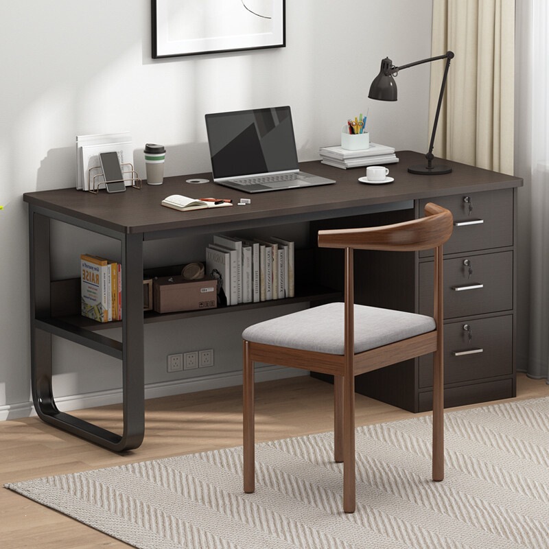 Desk for students, home use writing and study desk, simple desk for rental housing with drawers, office desk, bedroom desktop computer table