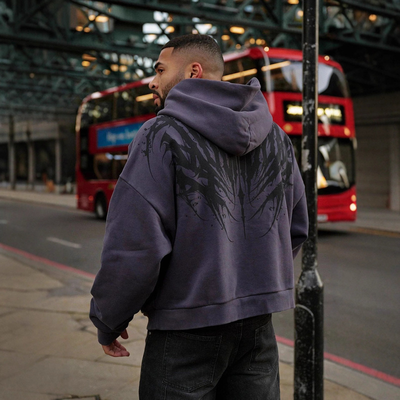 Youngla American Trendy Brand Sports Sweatshirt Jogging Sports Fitness Leisure Running Training Printed Hooded Jacket