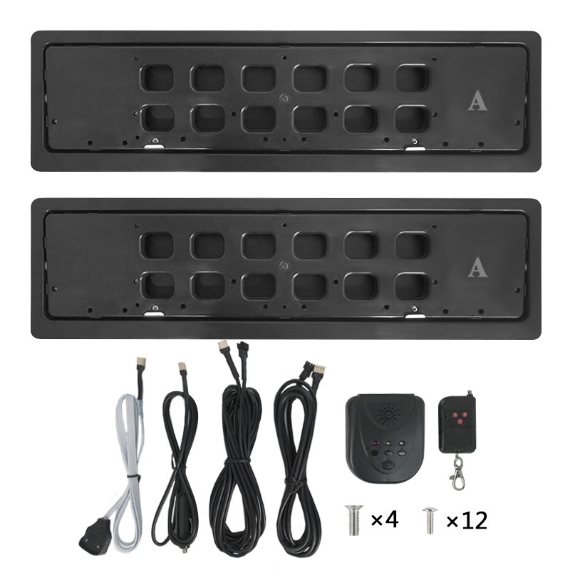 Foreign Trade New European License Plate Frame Suitable for Russian Electric License Plate Holder Plastic Ukrainian License Plate Frame