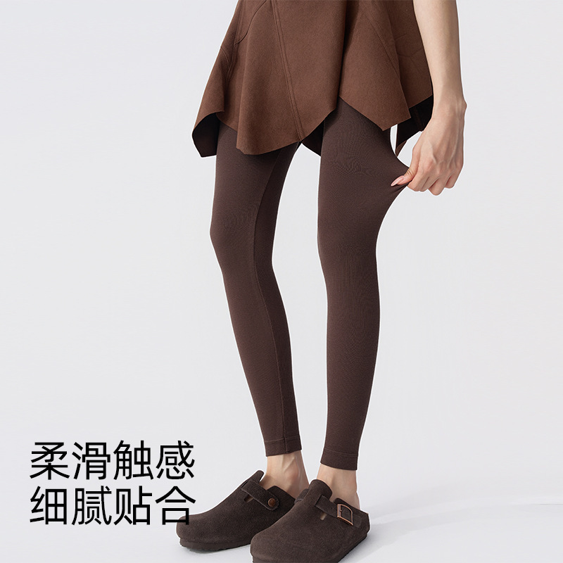 连裤袜秋冬高腰收腹羊毛蚕丝袜裤保暖显瘦外穿九分裤袜灰色打底裤|undefined
