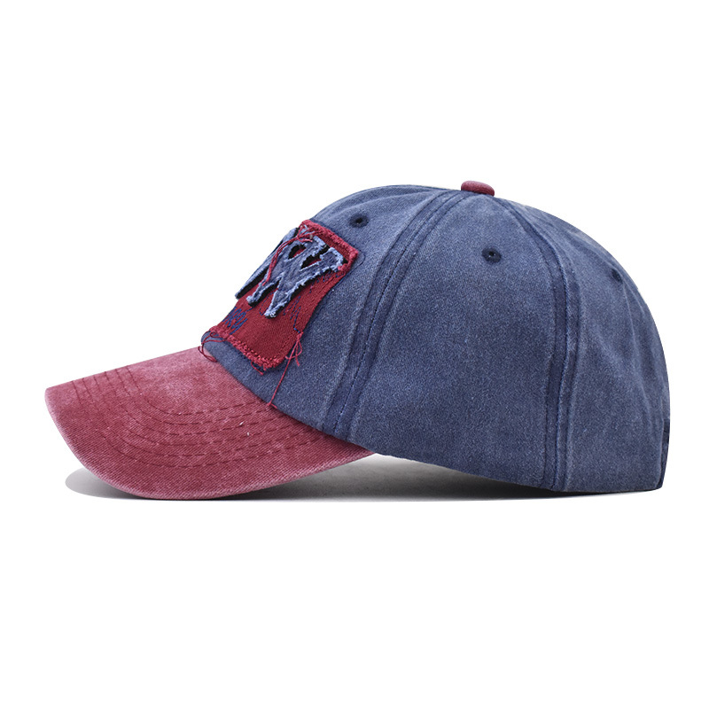 Transfronterizo puro algodón lavado angustiado NOWE carta gorra de béisbol para hombres y mujeres al aire libre Four Seasons enarboló la gorra