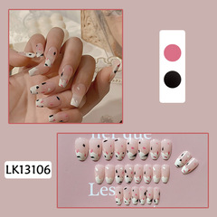 穿戴甲純欲牛奶甲美甲貼片亮面甲片指甲貼片假指甲片穿戴美甲成品