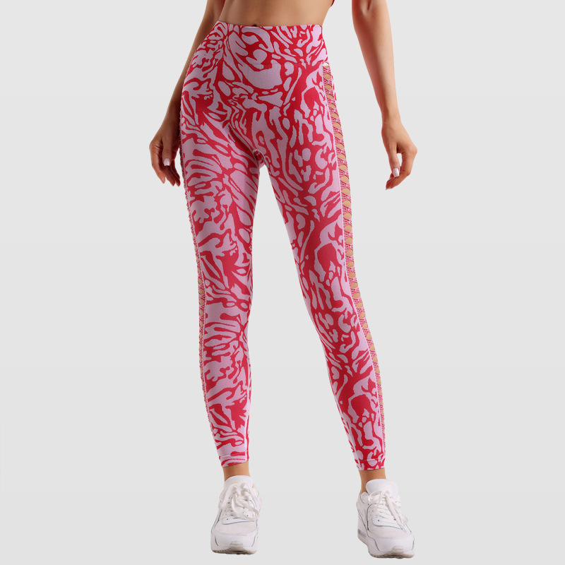 Nuevos pantalones de yoga de cadera de melocotón huecos, pantalones deportivos antideslizantes de cintura alta para mujer, pantalones de fondo deportivo de fitness para correr