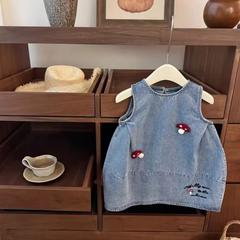 Children's summer thin denim skirt