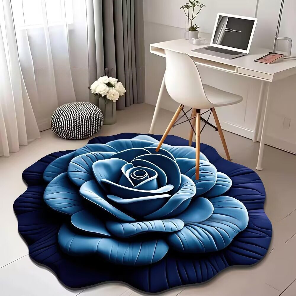 Luz de lujo 3D visualización floral alga barro alga alfombra decoración alfombra de secado rápido absorción de agua dormitorio alfombra de cama antideslizante