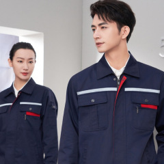 双层工作服定制套装男式耐磨加厚汽修工作服电工劳动防护服劳动工