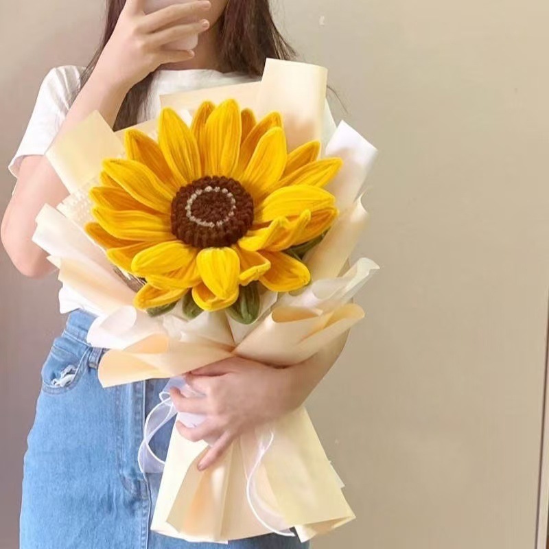 ひまわりの花束ツイストスティック手織りDIY素材パッケージは、クラスメートや友人へのクリエイティブなギフトとして、一気に第一に勝ちます。|undefined