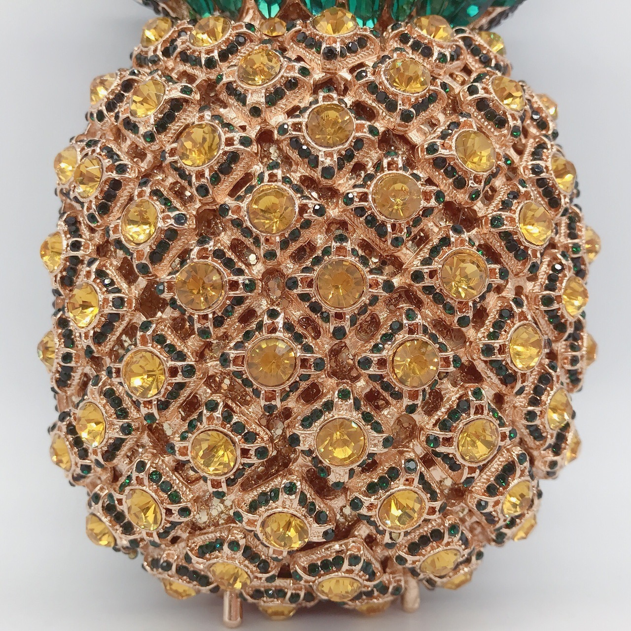 Bolsa de cena de diamantes de frutas de banquete de diamantes llenos de bolsas de mano transfronterizas nuevas bolsas de diamantes de diamantes de embrague duro