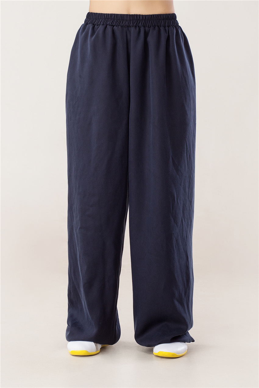 홍란 태극복 가을 겨울 무거운 텐셀 성능복 무술 훈련 성능 기공 남녀 태극복 바지 쉬징