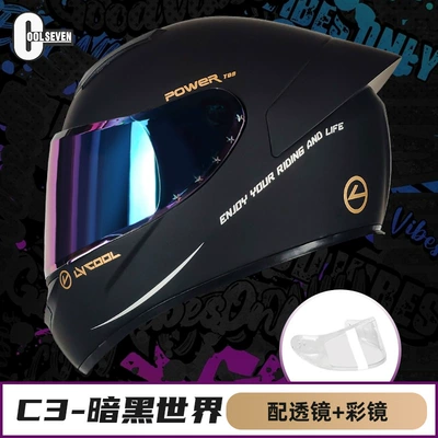 Motosiklet kaskı (dəbilqə) – Helmet for Men and Women - dark-world-with-lenses-colored-lenses-m