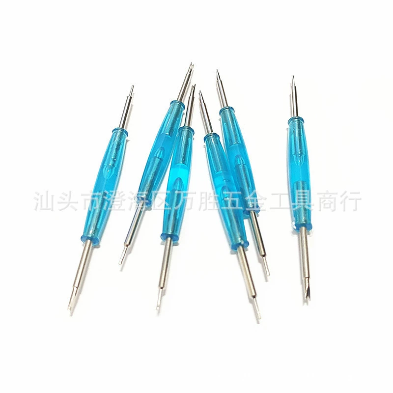 Набор инструментов часовщика с двумя головками —Forks 1.5 мм и 0.8 мм для точной разборки часов, синий