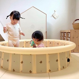 Korean Ins Household Bear Ocean Ball Pool Indoor Foldableable Baby Water Toy Pool Inflatable Fence Bathtub