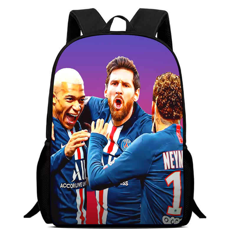 Amazon crossover nueva mochila con estampado periférico de futbolista mochila escolar para estudiantes mochila para niños
