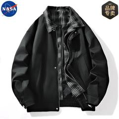 NASAブランド連名2025年春偽2つの格子ジャケット男性タイプのアメリカファッションブランド高級感コート男性