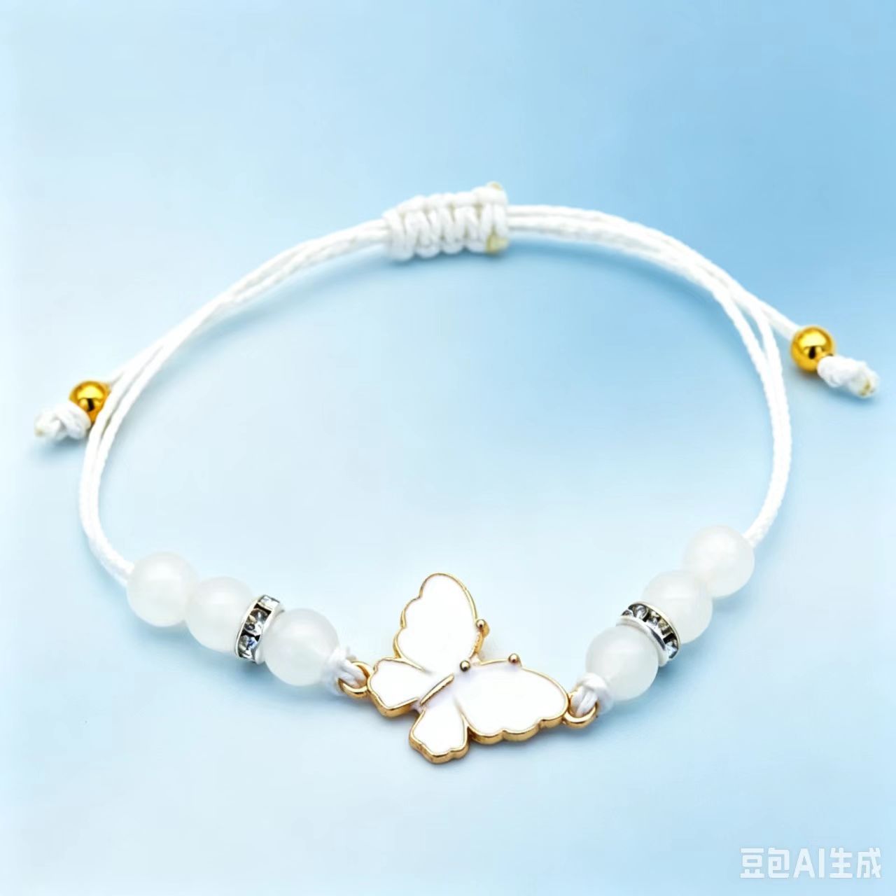 Pulsera Tejida de Mariposa en Aleación de Zinc para Parejas image 6