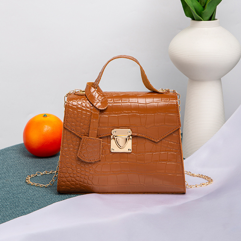 Bolso de piedra coreano 2022 bolso de mano de mujeres bolso de mano simple bolso de cocodrilo Kelly image 13