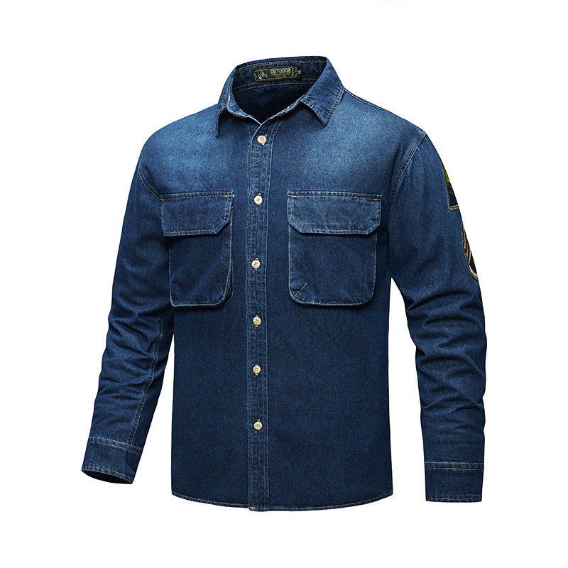 Primavera y otoño chaqueta de hombre chaqueta de otoño camisa casual chaqueta de color sólido chaqueta