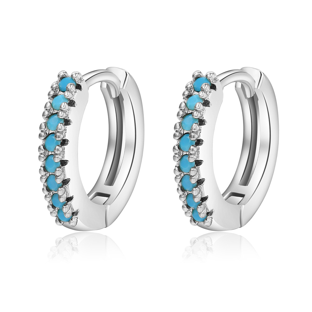 Fashion Geometric Copper Plating Zircon Earrings 1 Pair