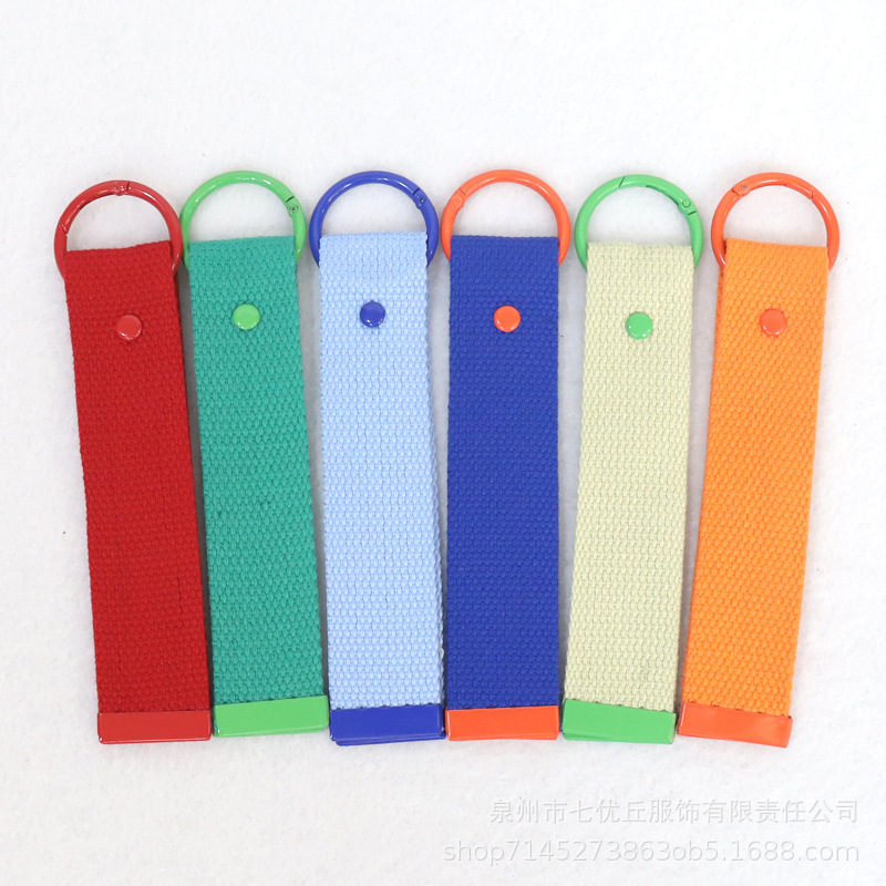 INS纯彩色织带多巴胺DIY烫标手工个性化撞色行李箱飘带钥匙挂件扣
