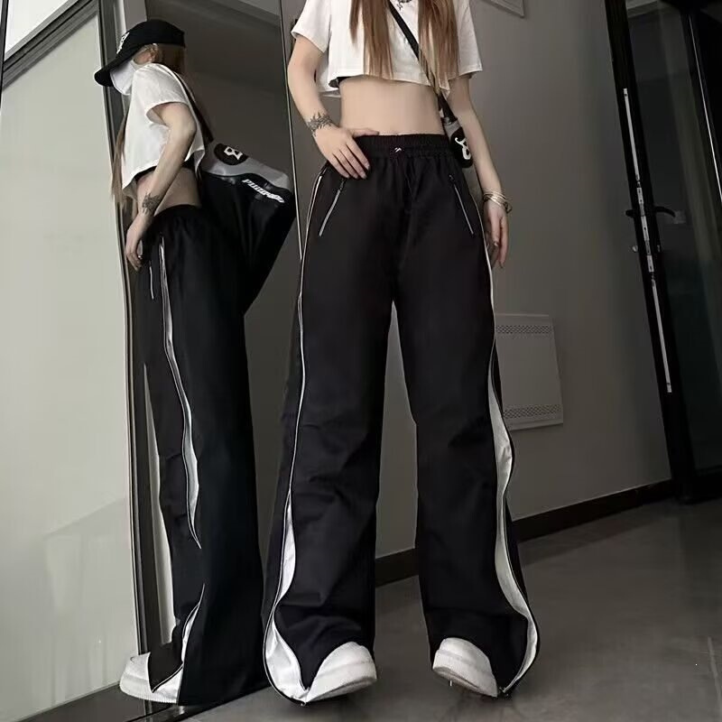 American-style three-proof softshell pants, suitable for men and women, for spring and autumn, athletic, parachute-style work pants, with pleats, for outdoor activities, waterproof, and for hiking