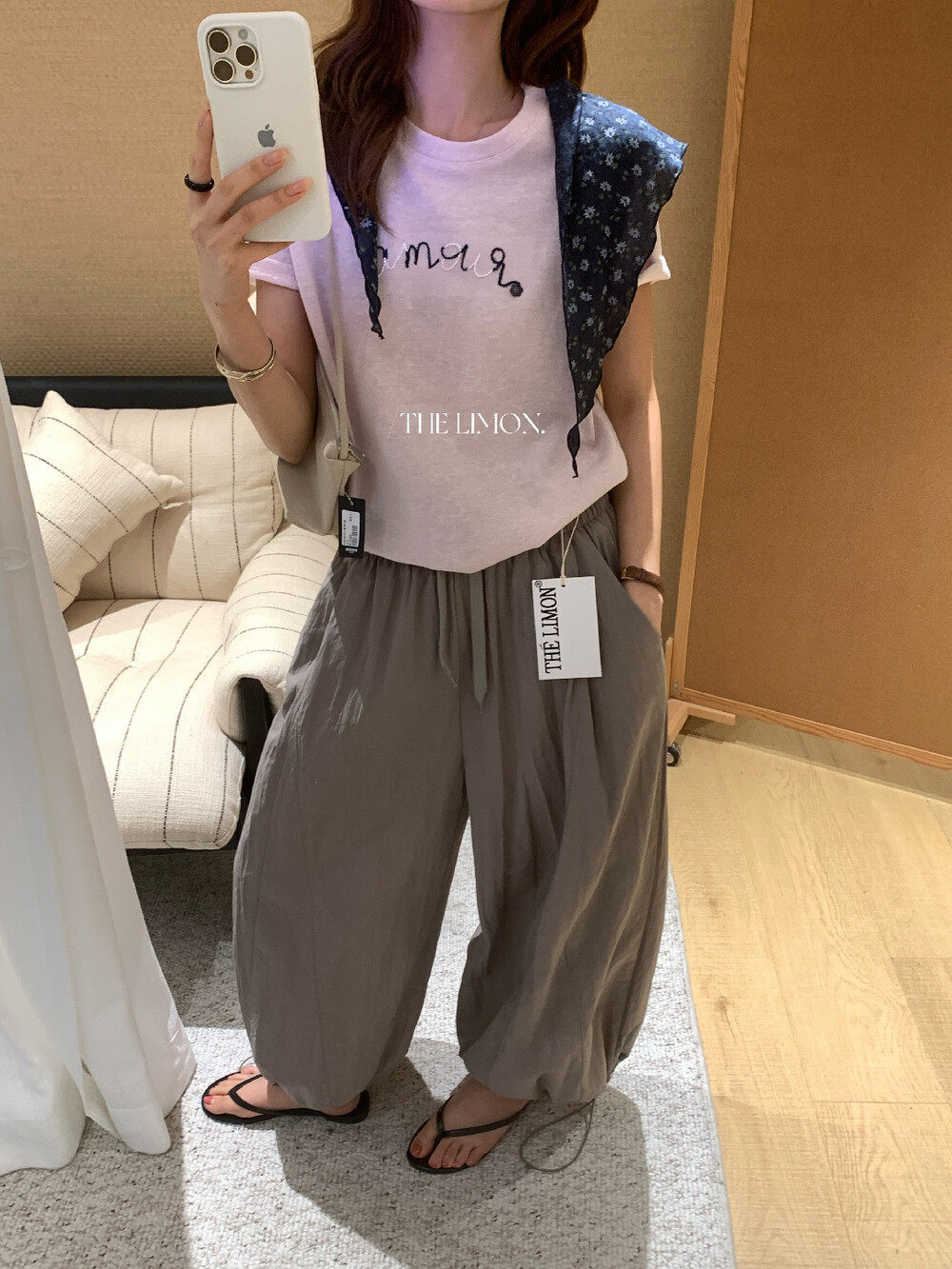 Quần culottes nữ ống rộng cạp cao rút dây, phong cách thể thao, mùa hè 2026 — Xanh lá cây nhạtcolor, xám đậm, màu đen, màu trắng chi tiết 13