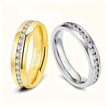 F 16286 Full zircon stainless steel ring ���겻���ָ��