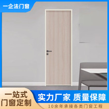 复古铝材生态门 极简卫生间平开门窄边单双包木门实木复合烤漆门