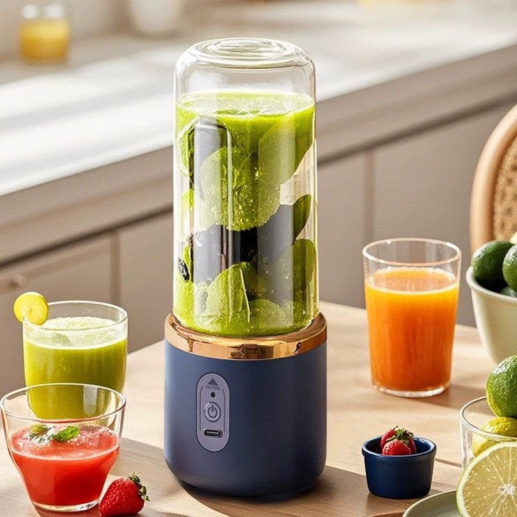 Модная популярная соковыжималка для домашнего использования, перезаряжаемая портативная соковыжималка, небольшая многофункциональная мини-соковыжималка для фруктов и овощей.