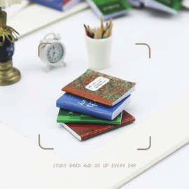 厂家直供娃娃屋配件diy微缩仿真模型玩具创意便签仿真4本书本B128