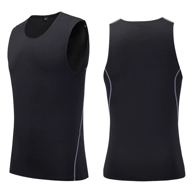 Спортивный обтягивающий жилет, мужской Эластичный баскетбольный тренировочный костюм, быстросохнущая дышащая Спортивная одежда для бега и йоги