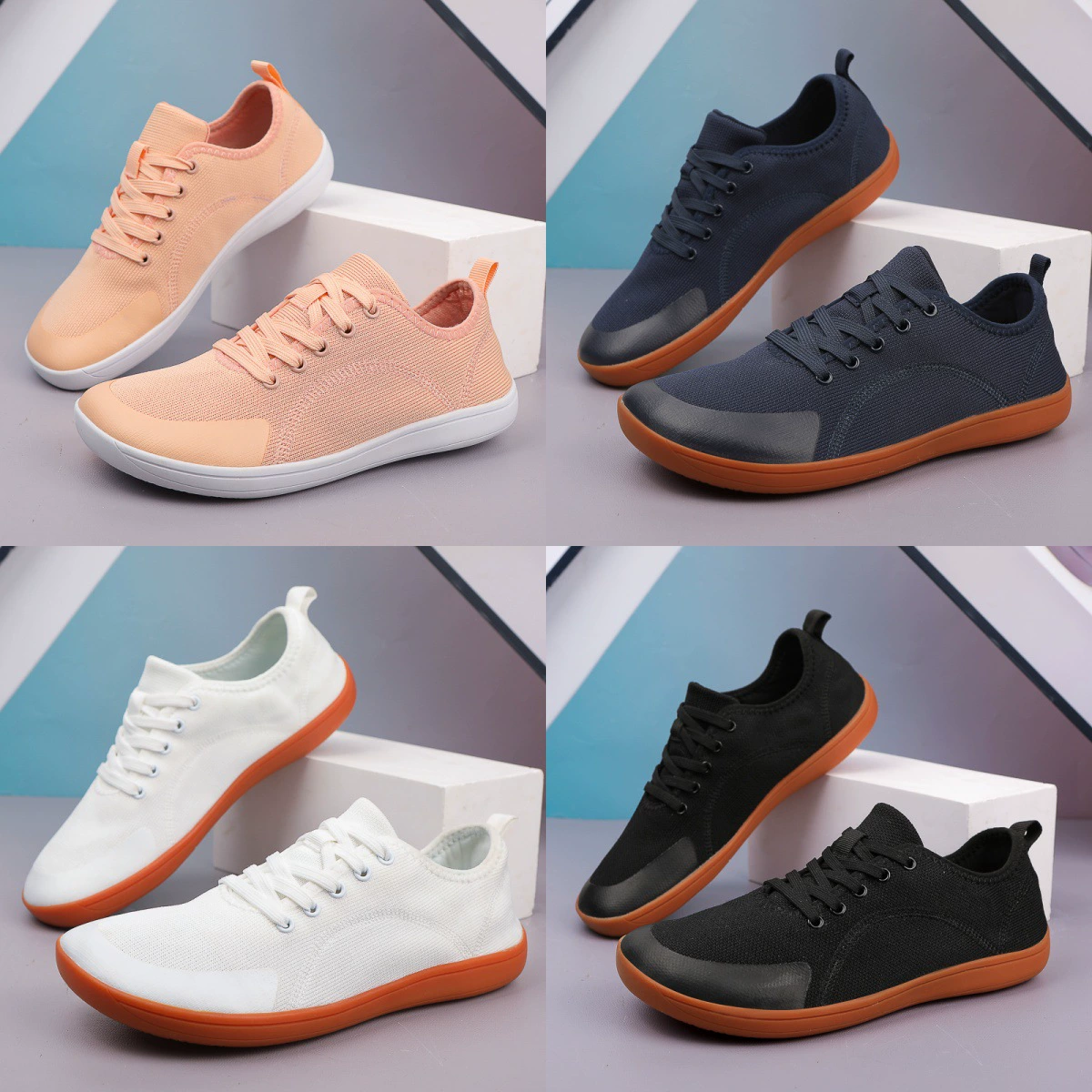 Уличная нескользящая обувь для босиком с широким носком, свободная спортивная обувь, обувь на широкой подошве, повседневная походная обувь для бега и фитнеса с широким носком.