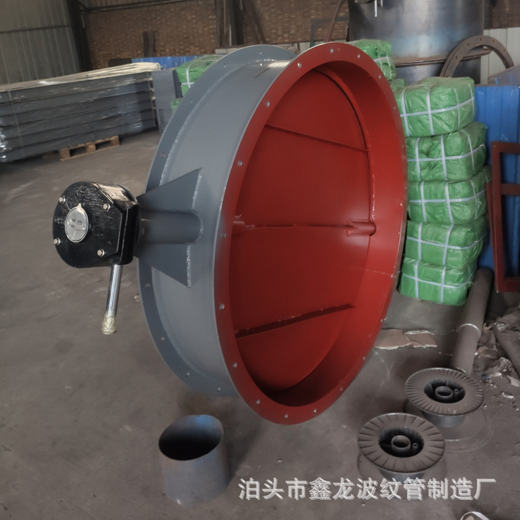 手动通风蝶阀DN650 碳钢除尘硬密封蝶阀 手动调节圆风门