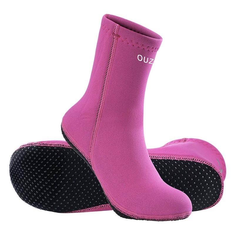 3-миллиметровые носки для дайвинга OUZO, Нескользящие износостойкие Пляжные Носки, утолщенные теплые зимние носки для плавания для взрослых, серфинга, вброд, Снорклинга