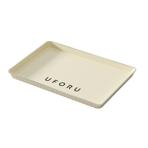 Light luxury tea tray home living room water cup snack dessert fruit storage tray Nordic style rectangular plastic tray