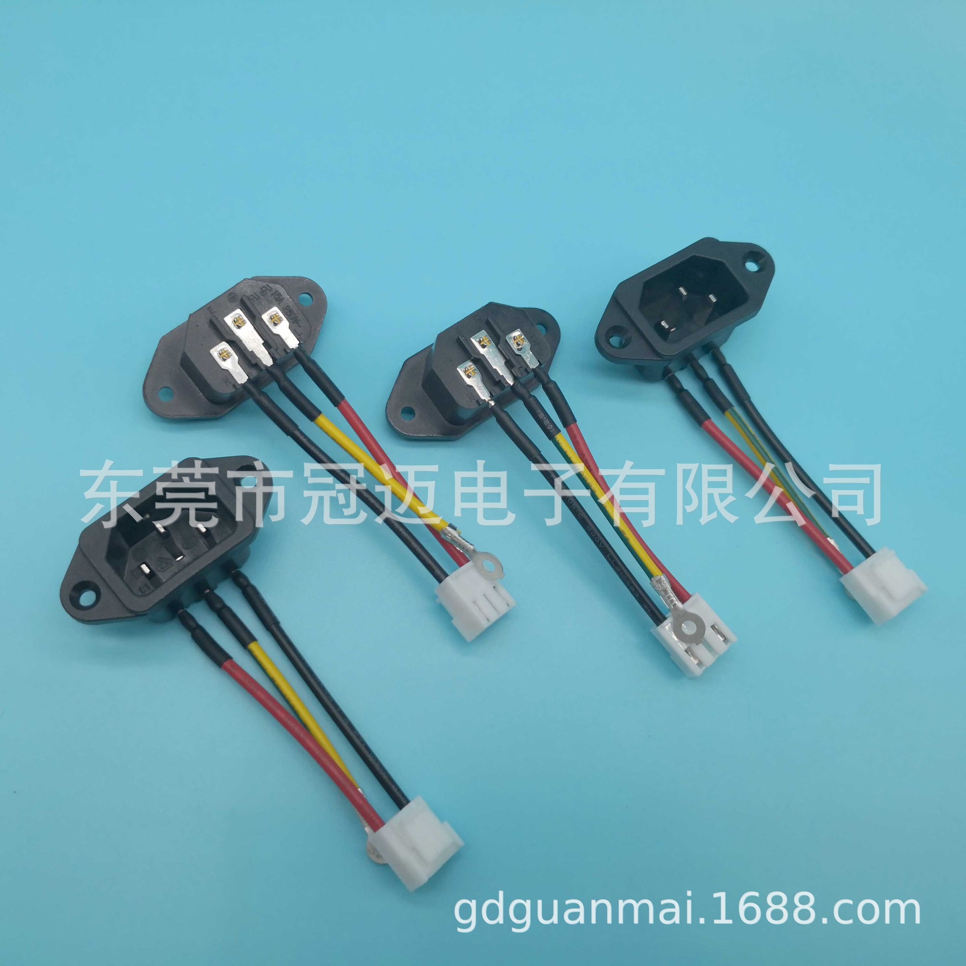 DB-14-1P-33 品字尾插座 C14 品字型公头 通信设备 可焊线加工