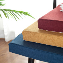 工厂直供实木沙发45D海绵坐垫办公室椅垫仿棉麻防滑座垫加厚定制