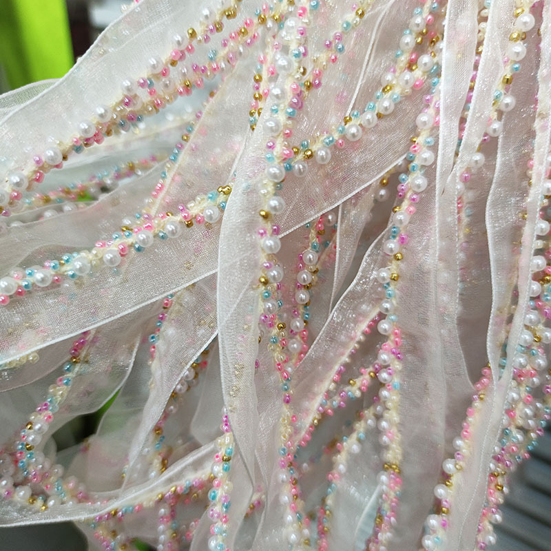 KLHB135多彩花边，共有三十多种颜色  订珠绳  订珠带辅料钉珠