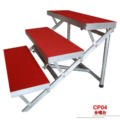 外贸custom款工厂价铝合金快装移动外销教堂合影台踏步梯看台直销