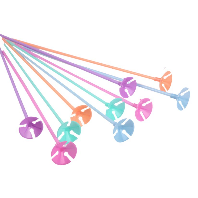 气球托杆厂家透明花店草莓水果花束公仔管子拖头手持棍子场景装饰