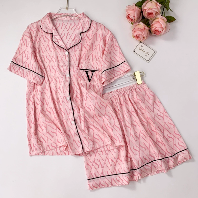 Silk Summer Pajama Set, Thin Cardigan & Shorts, Lightweight Sleepwear, Multiple Colors
