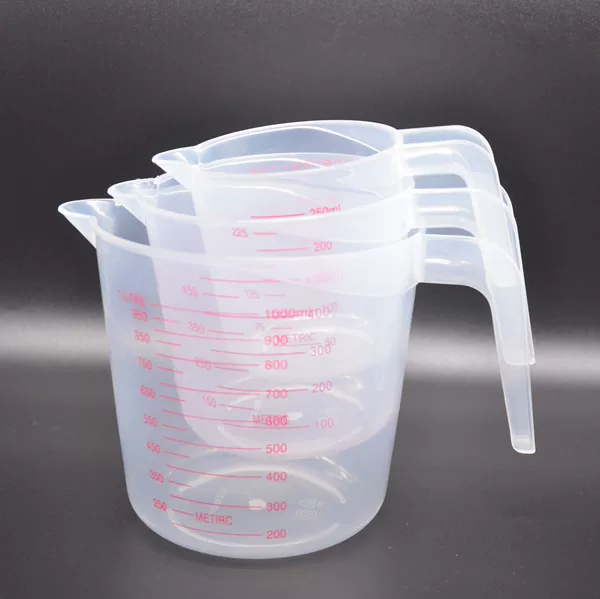 Graduated Cup Kitchen Tool Cup Measuring Spoon Transparent Baking High Measurement 1000 Plastic Measuring Cup 250ml500