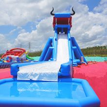 户外可移动水上乐园 旅游景点游乐设施 充气水滑梯游泳池