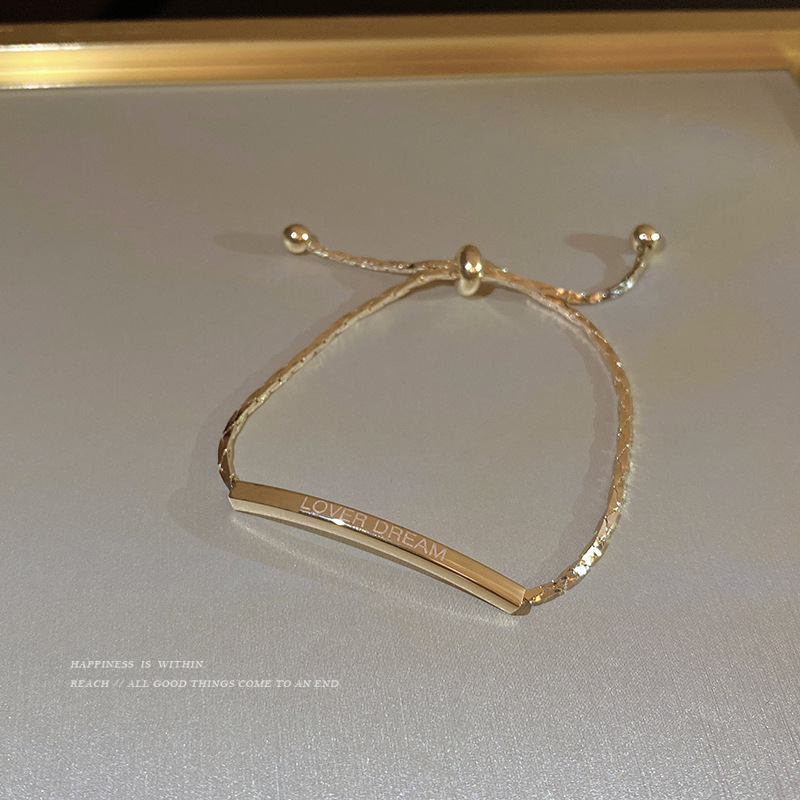 Japanese and Korean Niche Design Bracelets, Ins-Style Simple Adjustable Bracelets, Fashionable and Exquisite Friendship Jewelry for Women, Crystal