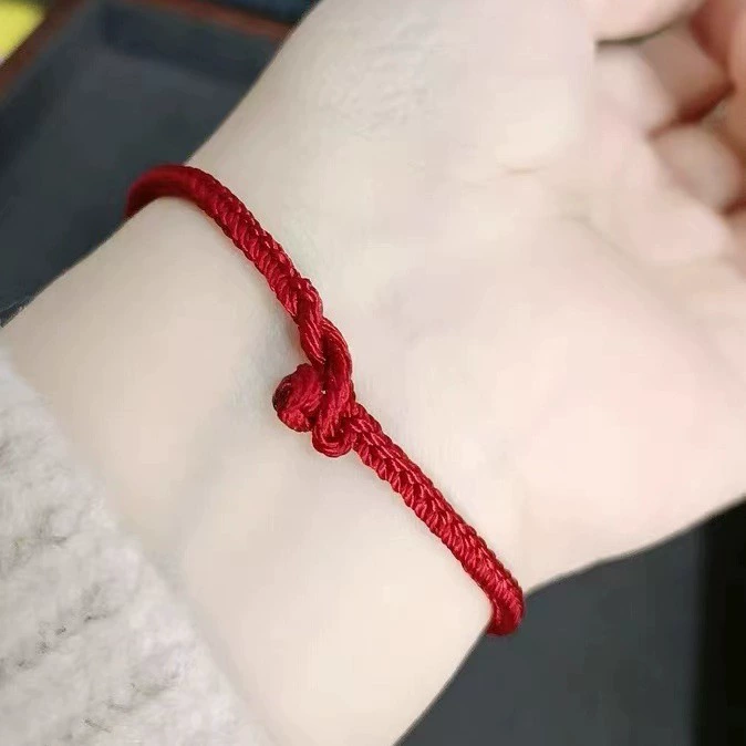 Woven red rope bracelet for men and women, birthday charm, Chinese style