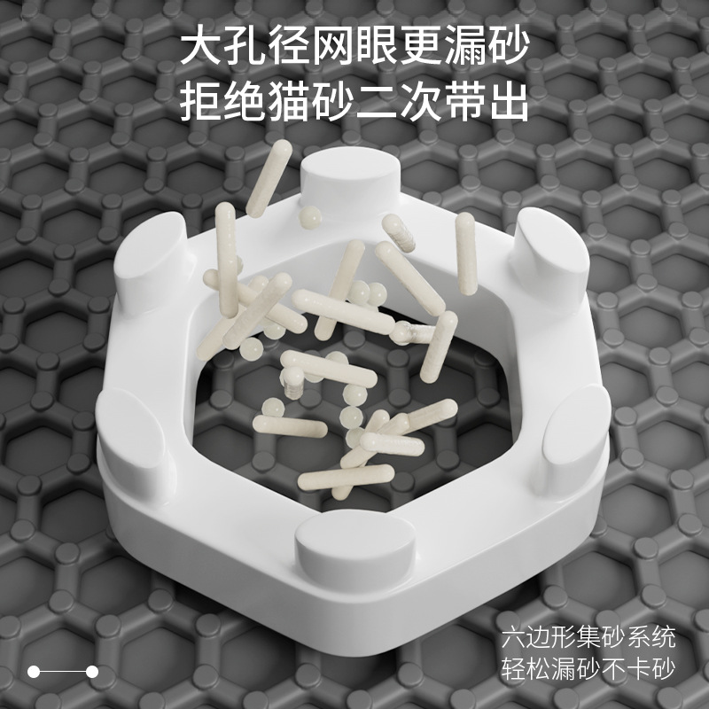 Caja de arena para gatos estera de PVC rectangular estera para mascotas estera de pie de frotación de gato estera de inodoro de gato